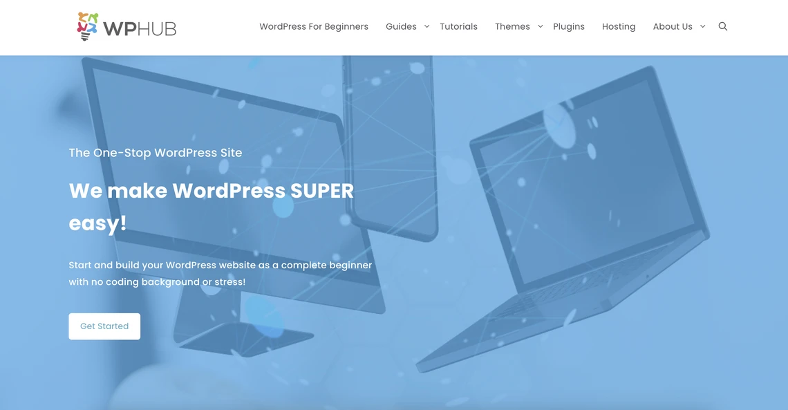 Screenshot der Website WPHub