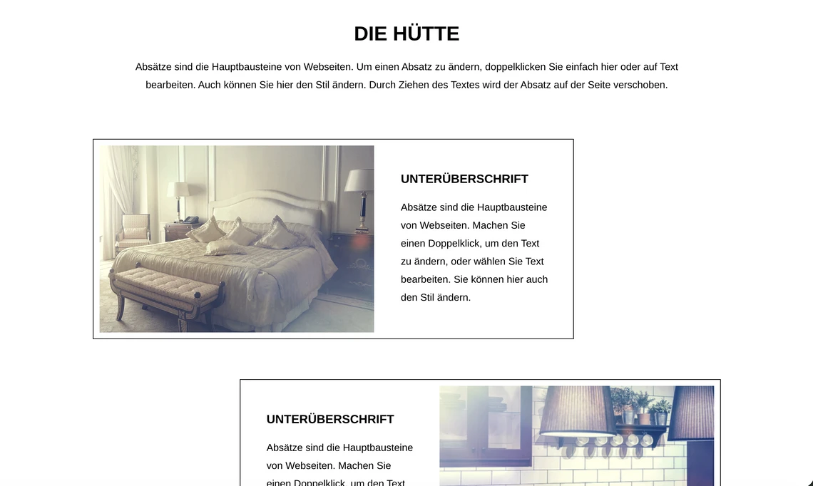 Helles Schlafzimmer mit großem Bett, beige Bettwäsche, zwei Nachttischen, Lampe und Bank am Fuß des Bettes.
