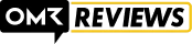 Schwarzes Logo mit weißem Schriftzug links; rechts gelb gerahmte Linie.