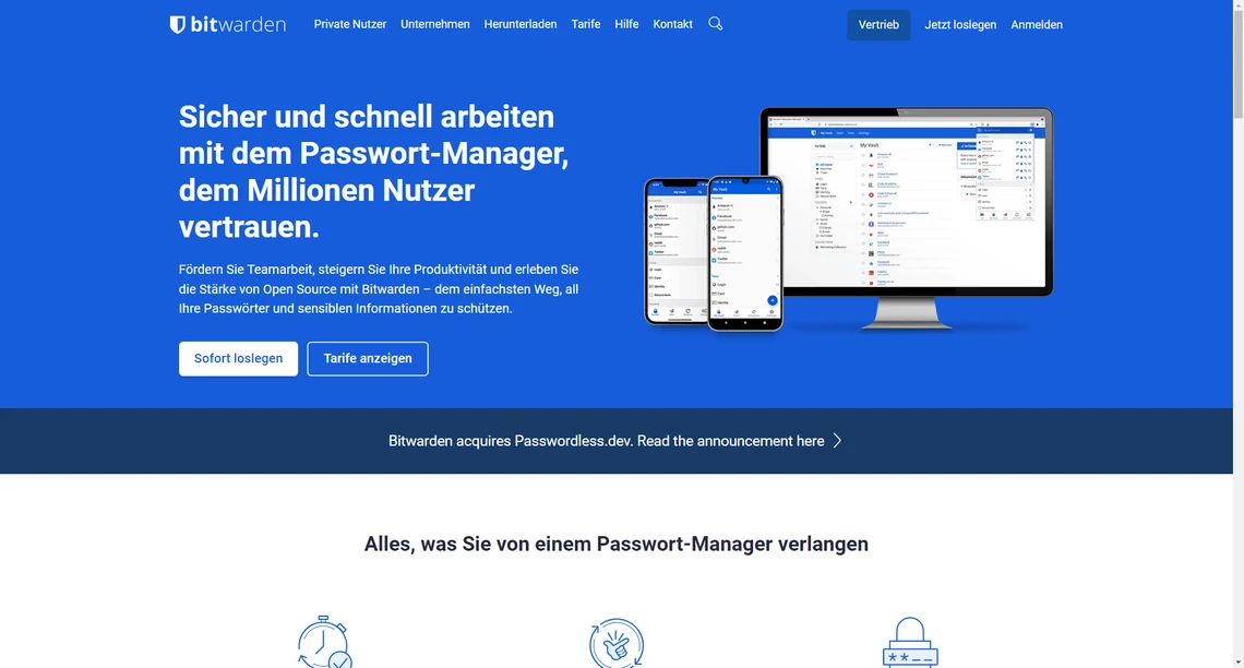 Bitwarden - Passwort Manager