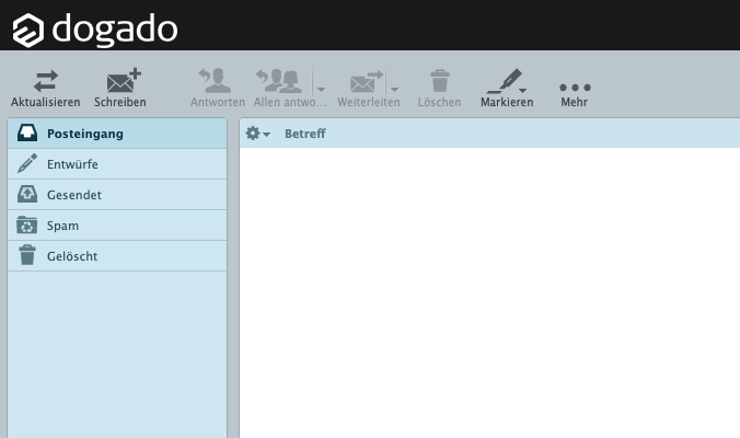 Roundmail dogado Webmail: E-Mail und Kontakte